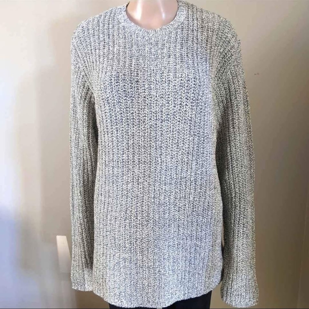 Vintage Guess Wool Blend Knit Gray CrewNeck Sweater, Size Medium